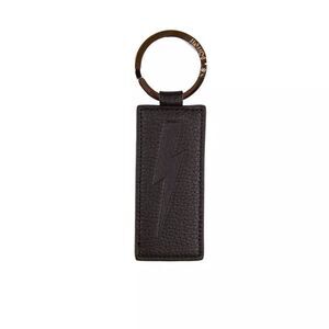 Neil Barrett Black Leather Men Men's Keychain